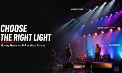 Moving Heads vs PAR vs Wash Lights: Choosing the Right Fixture